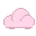 Icono de nube rosa